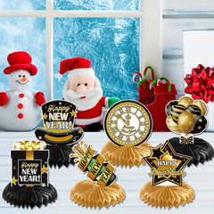 8pcs Happy Year Balloon Honeycomb Ornaments Birthday Party Decor