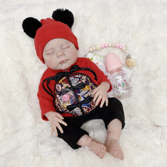 Sleeping Baby Reborn Doll Hand Painted Soft Vinyl Whole Body Bathable Mixed