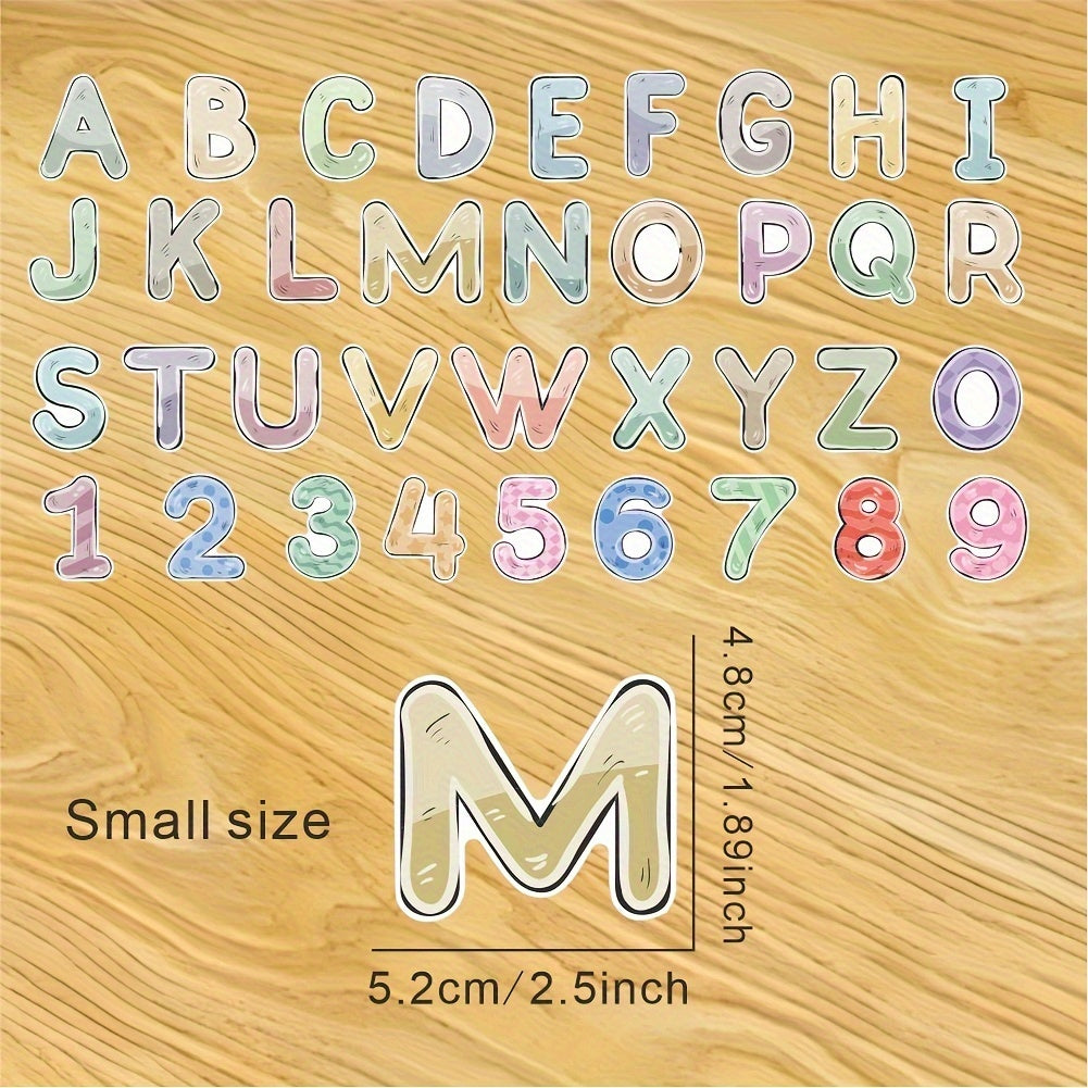 36pcs Cartoon Letter Stickers for Cups Notebooks Mobile Phones Furniture
