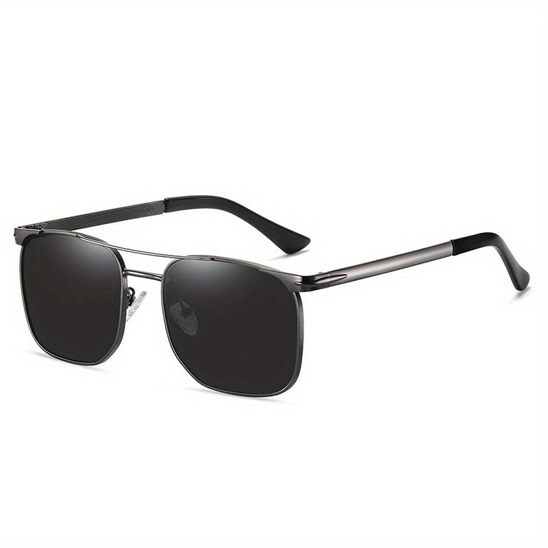 Men's Business Sunglasses UV400 Metal PC Glasses With Case