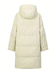 Warm Hooded Down Jacket for Winter Sports