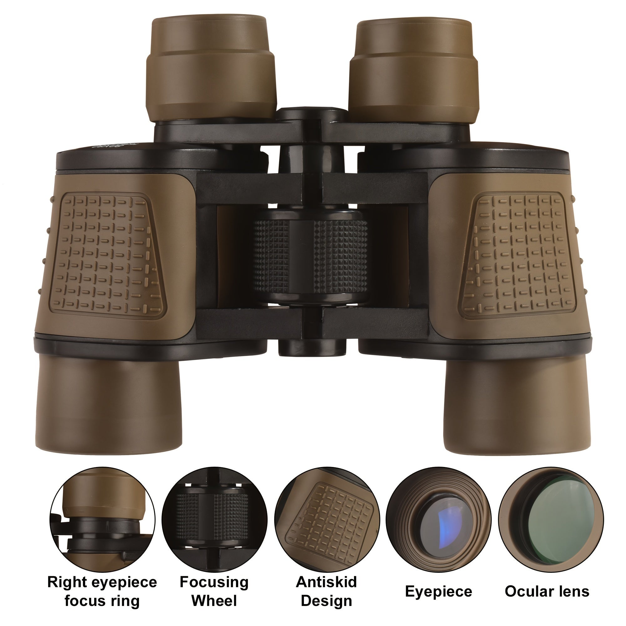 80X80 Compact HD Binoculars for Bird Watching Travel Football