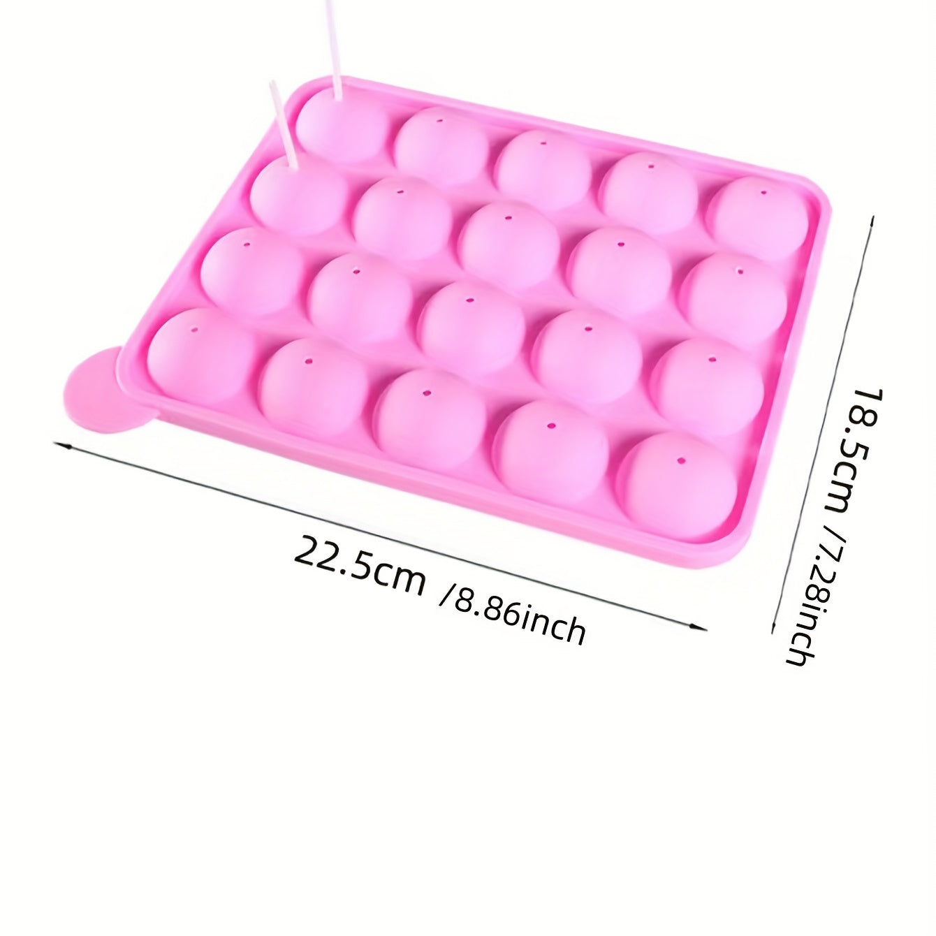3D Silicone Lollipop Mold 20 Cavities Round Candy Mold