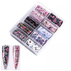 Spring Flower Nail Wraps Adhesive Decals for Manicure