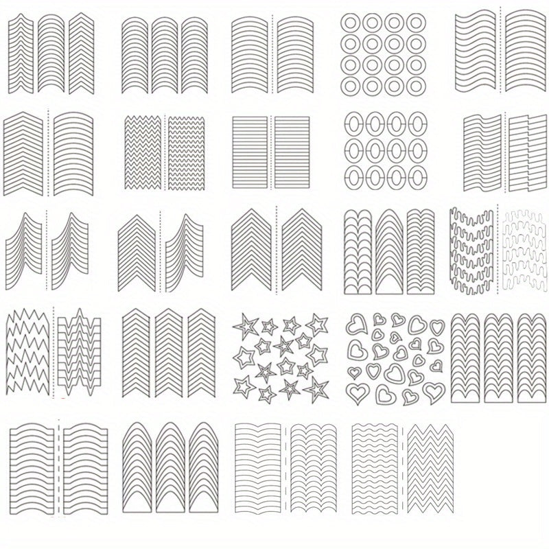 French Manicure Nail Stickers Self Adhesive Tips Guides