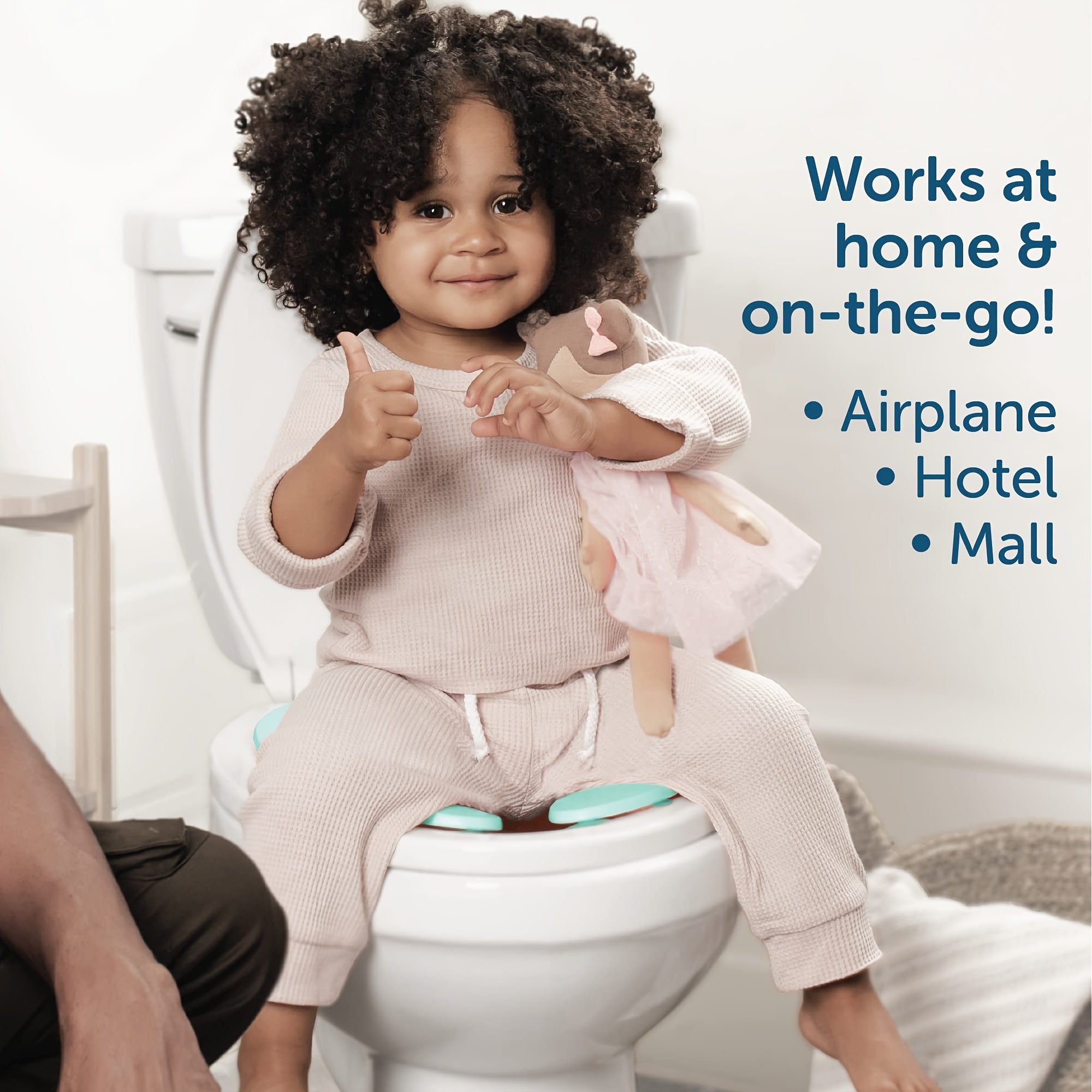 Portable Travel Potty Seat for Boys & Girls, Fits Round & Oval Toilets