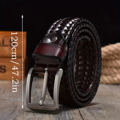 Vintage Handwoven Needle Buckle Belt For Men