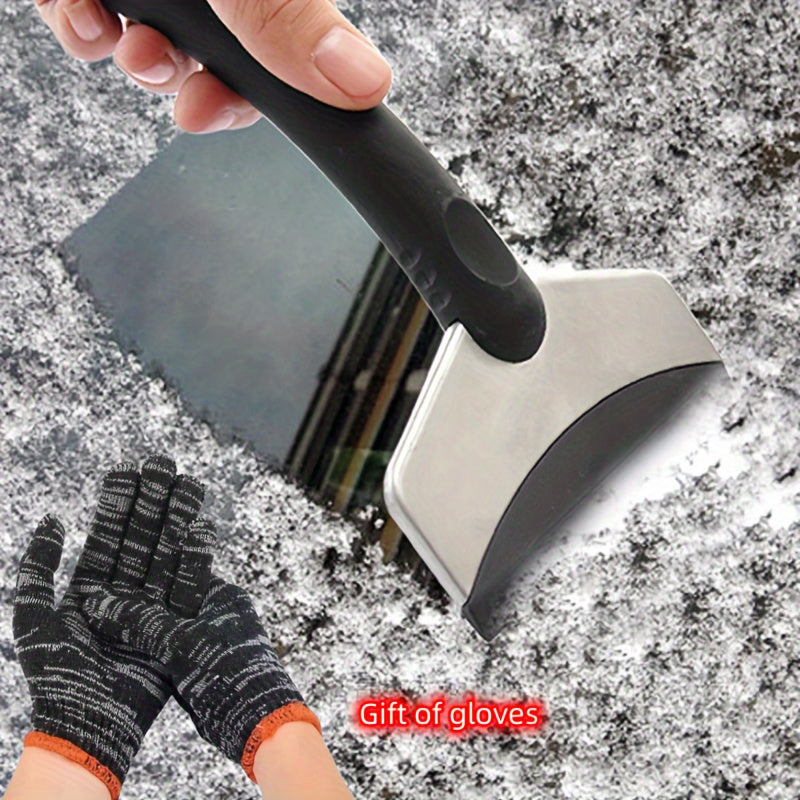 1pc Car Ice Scraper Snow Shovel Stainless Steel Car Windshield Snow Remover