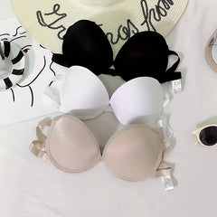 Strapless Push Up Bra Comfy Non slip Invisible Bra Women's Lingerie