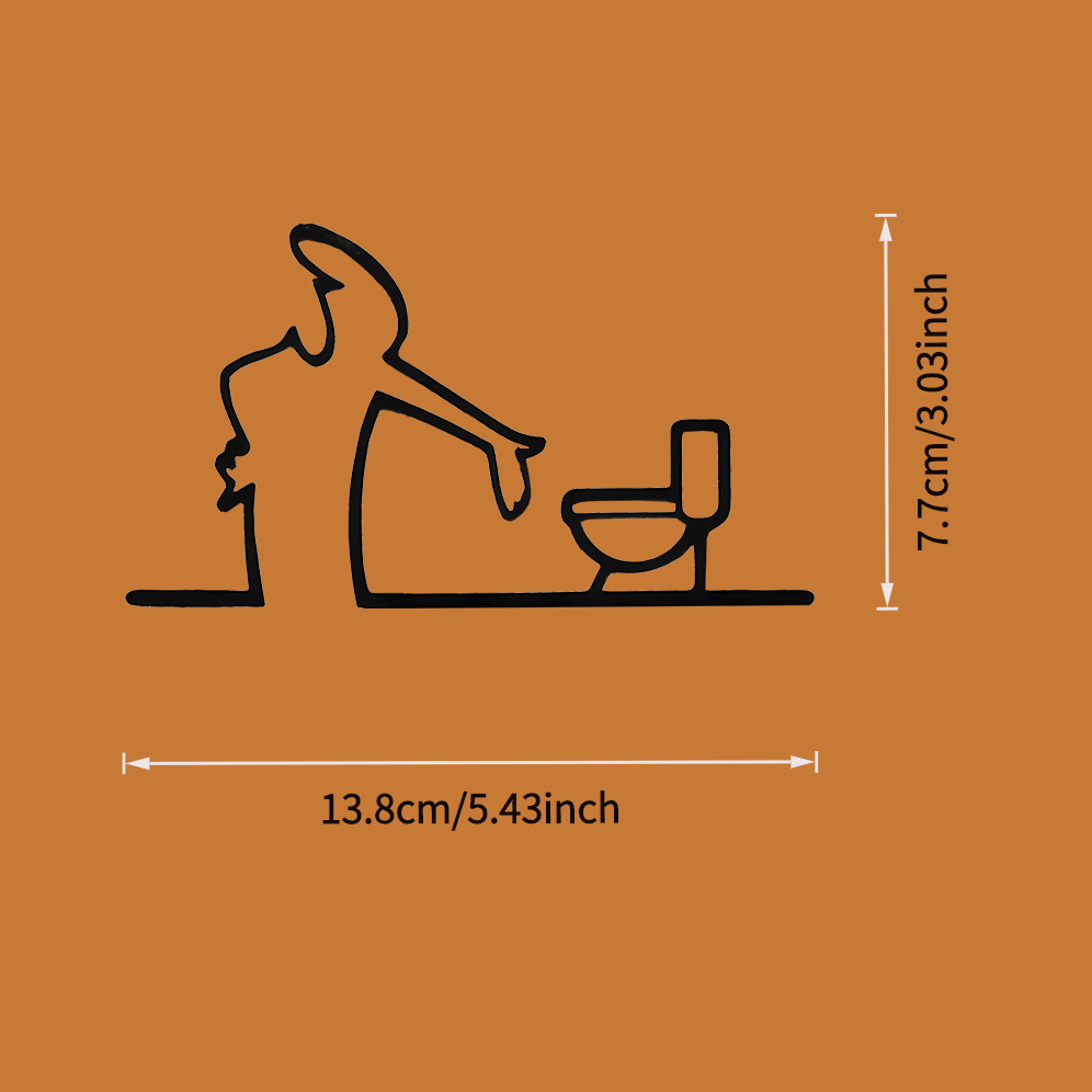 Vinyl Bathroom Sign Wall Decor - Easy Install, Holiday Gift, Bathroom Accessory