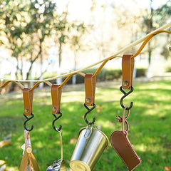 4pcs Leather S Hooks For Hanging Pots Pans Utensils Camping Hook Hanger