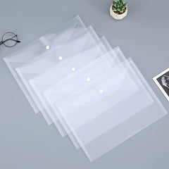 Thickened A4 File Bag Snap Button Storage Test Paper Bag Transparent File Bag