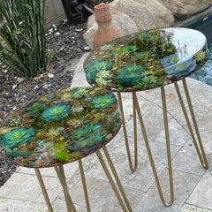 Large Round Tray Table Resin Molds 35x56cm