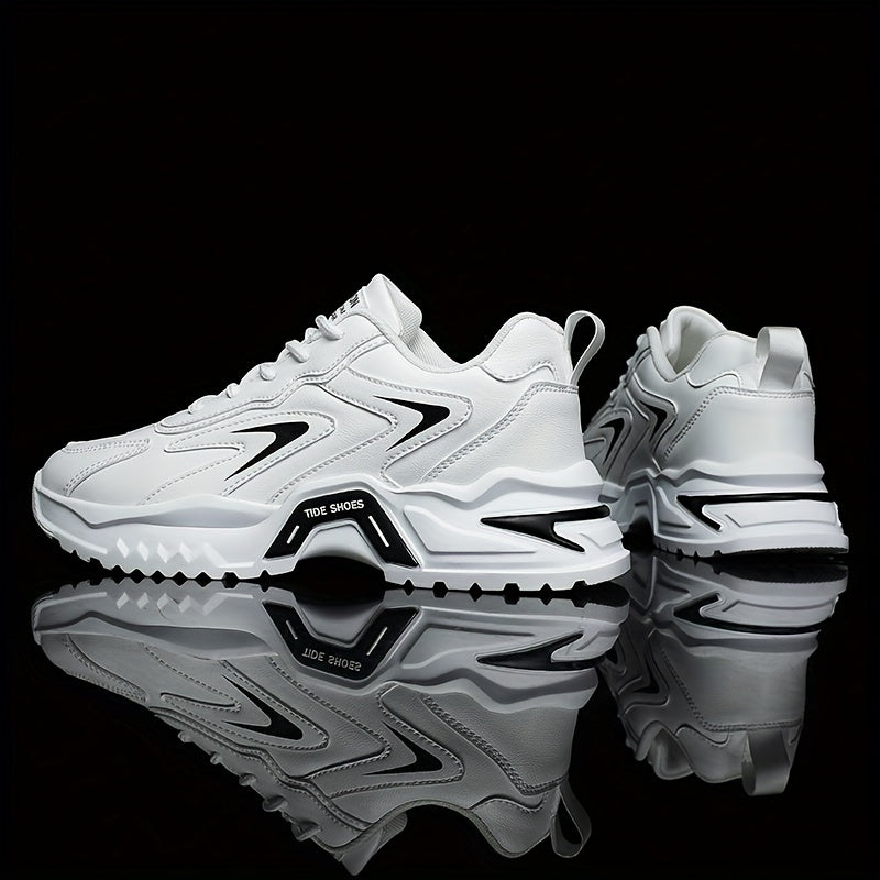 Men's Chunky Lace-Up Sneakers Athletic Shoes