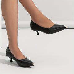 Women's Steel Toe Pumps Pointed Toe Slip On Heels