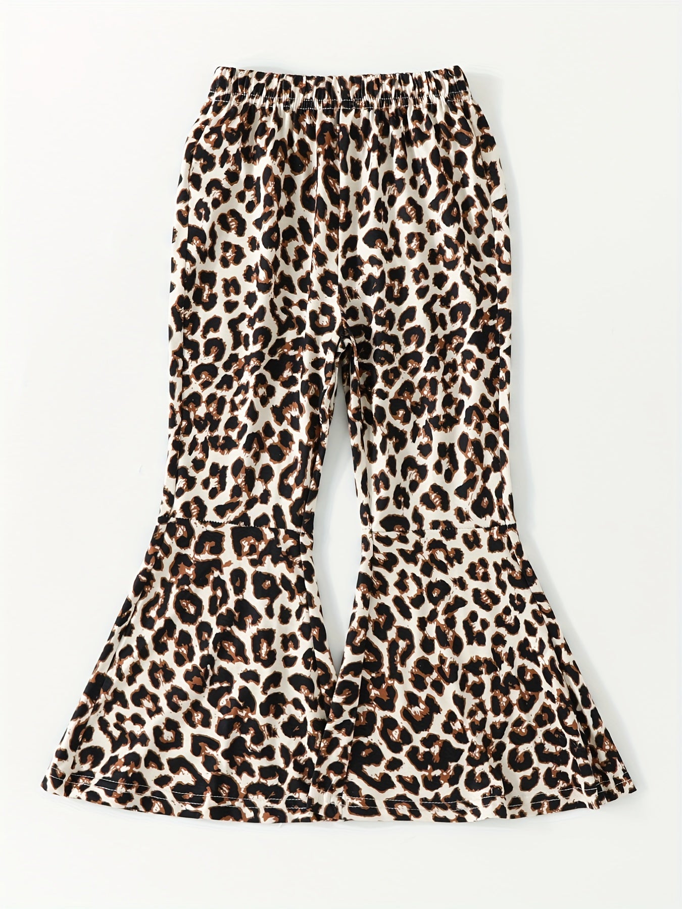 Girls Leopard Print Flare Pants for Outfit