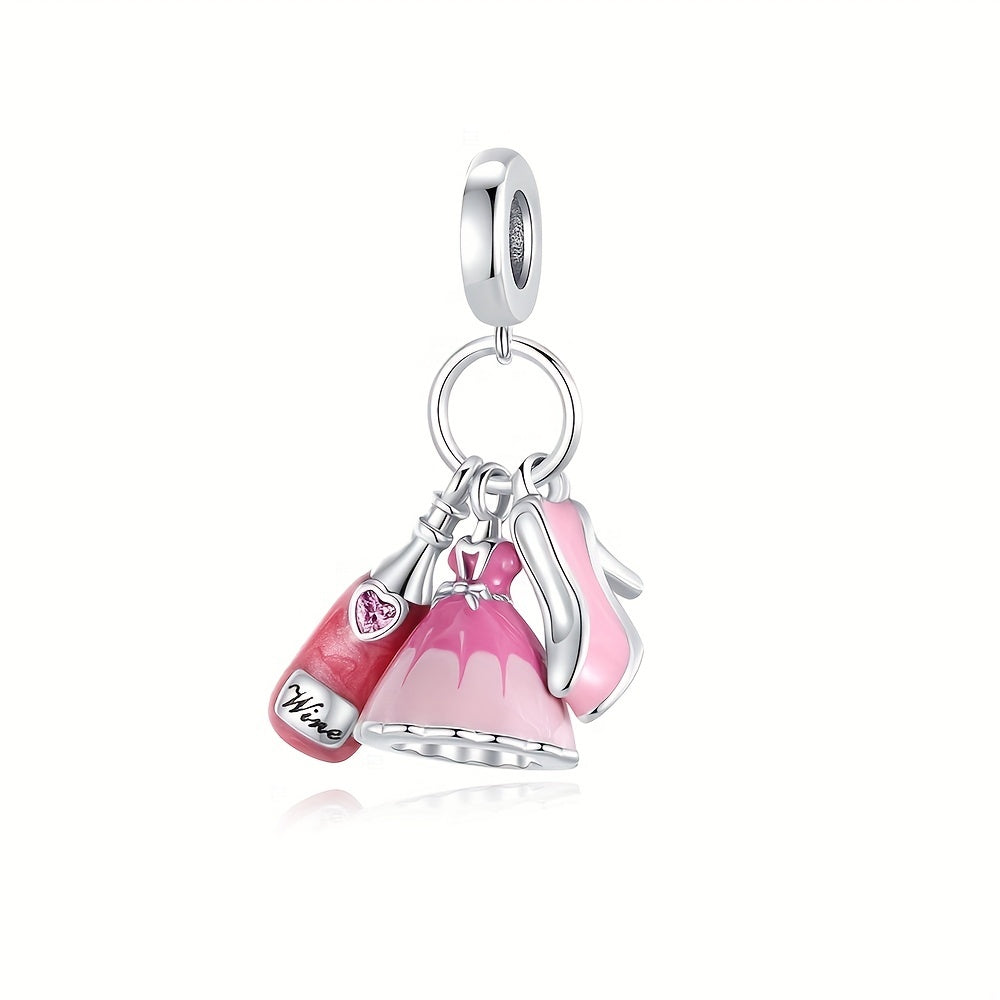 Silvery Beer Bucket Champagne Cup Beads for Snake Pattern Bracelets