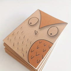 Pack of 10 Mini Pocket Notebooks with Animal Patterns Grid Paper Notepad