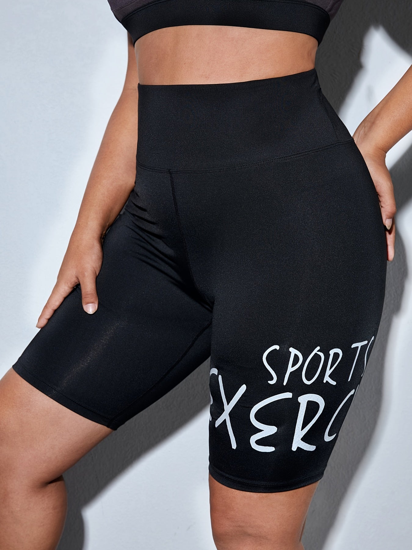  High Waist Skinny Bike Shorts Women's Plus Workout Sports Shorts
