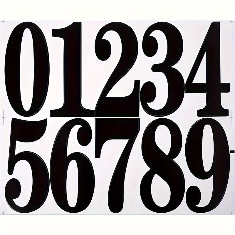 4 Sheets Large Waterproof Number Stickers Number Labels