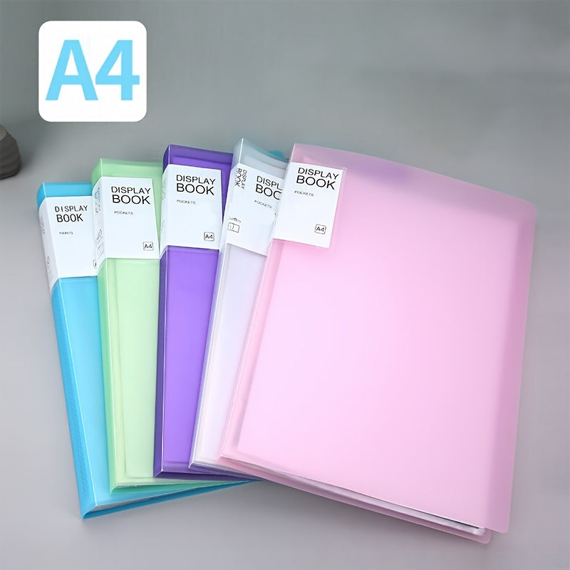 6pcs A4 File Folder Display Book 40 Pages Transparent Insert Paper Organizer
