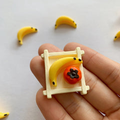 5pcs Mini Simulation Mini Banana DIY Resin Creative Handicraft Resin Accessories