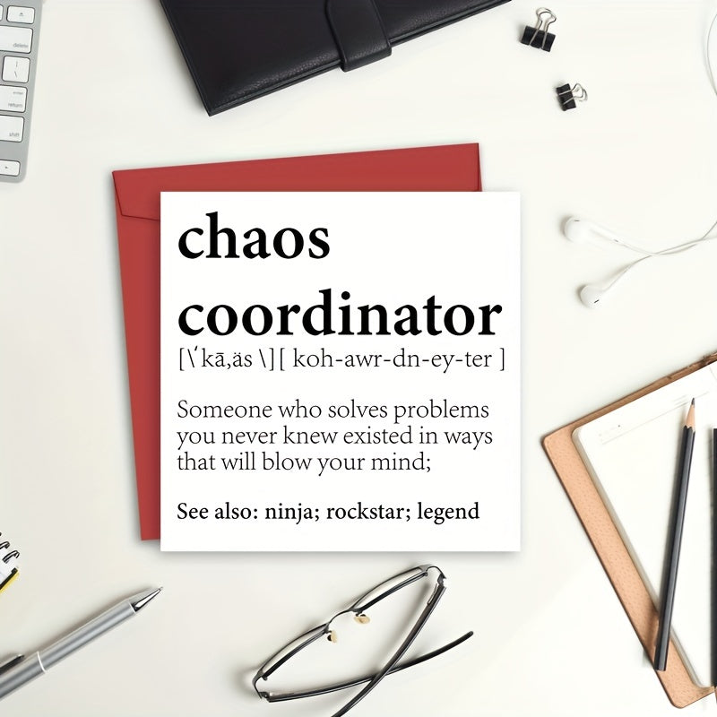 Funny Birthday Card Chaos Coordinator Definition Card For Women Men