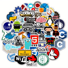 50pcs Waterproof Vinyl Stickers for Water Bottles Laptops Phones