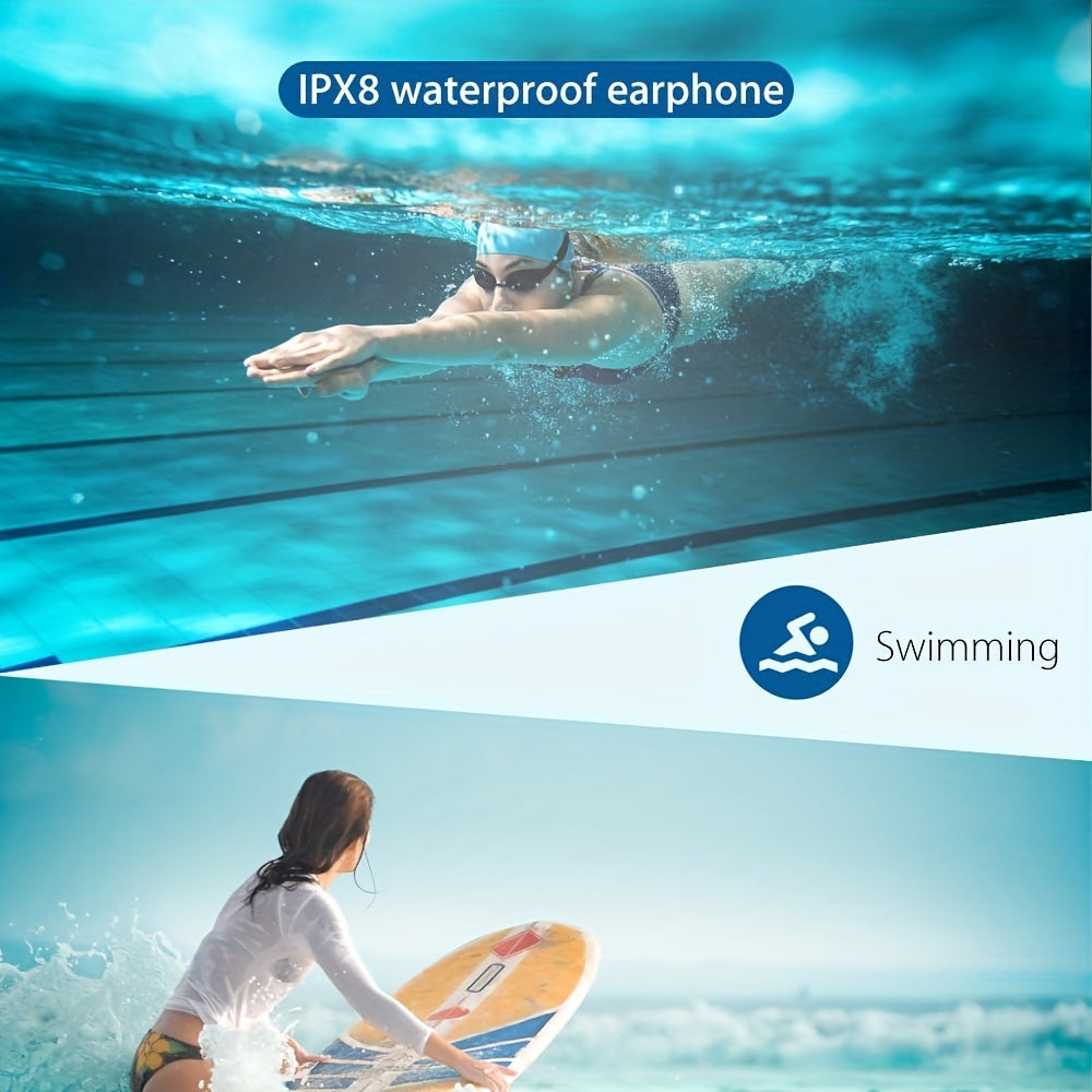 IPX8 Waterproof Headphones For Swimming Diving