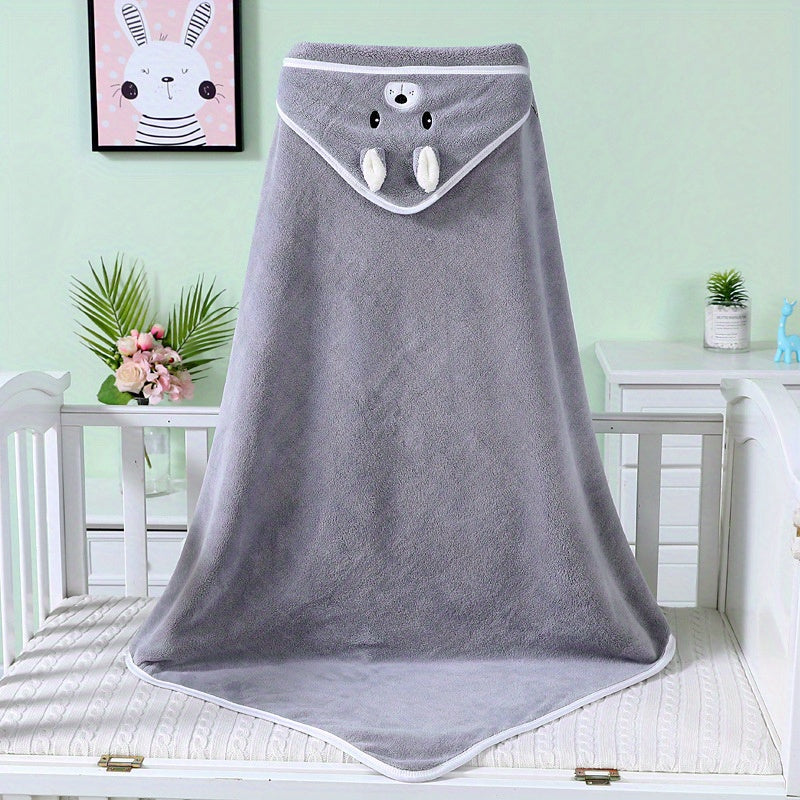 Baby Animal Hooded Bath Towel Coral Fleece Blanket