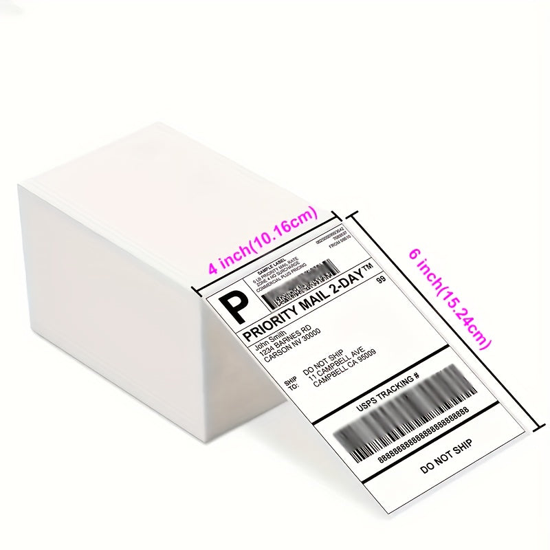 Fanfold 4 X 6 Direct Thermal Labels Perforated 1000 Labels