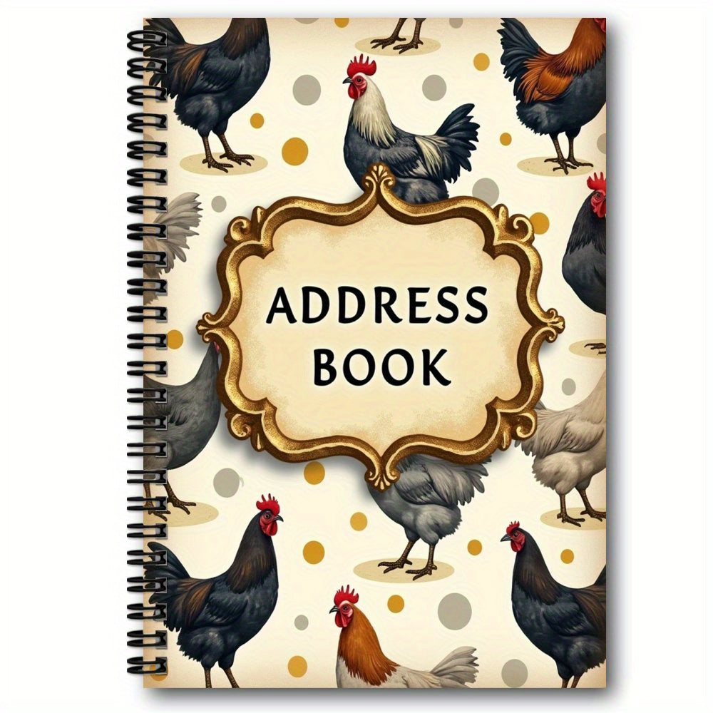 Spiral Address Notebook - Organizer for Home Addresses, Phone Numbers