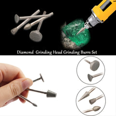 Diamond Burr Set Kit for Carving Polishing & More