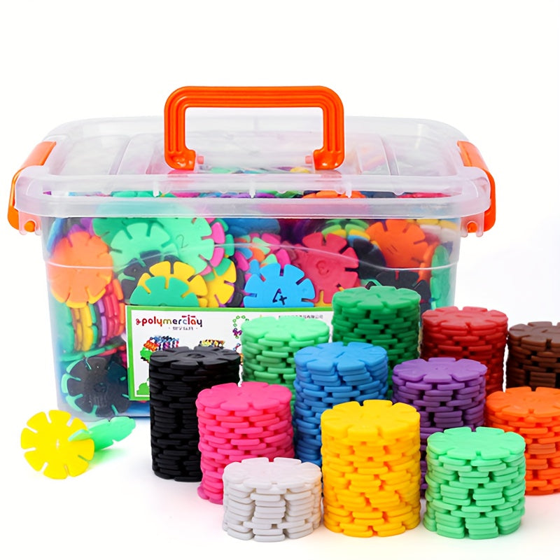 203pcs Building Blocks Set with Digital Letters Snowflakes