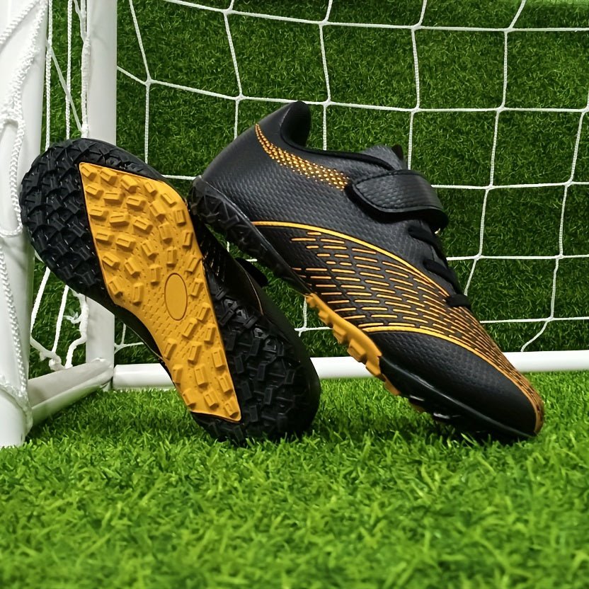 Boy's Turf Football Boots Anti Skid Lace Up TF Soccer Cleats