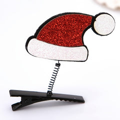 Xmas Elk Barrettes Candy Cane Hairpin Santa Claus Hair Clips