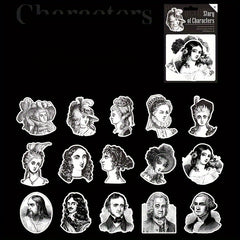 30 Sheets Retro Characters DIY Decoration Stickers - 6 Styles