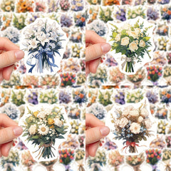60pcs Confession Bouquet Graffiti Stickers Laptop Water Cup Decor