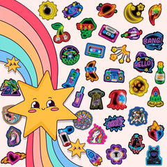 200 Neon Stickers Variety Pack | Self-Adhesive Vinyl Decals
