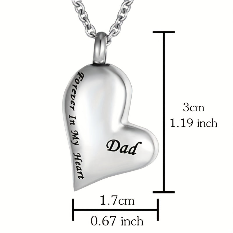 Pet Cremation Urn Jewelry Stainless Steel Keepsake Necklace for Ashes