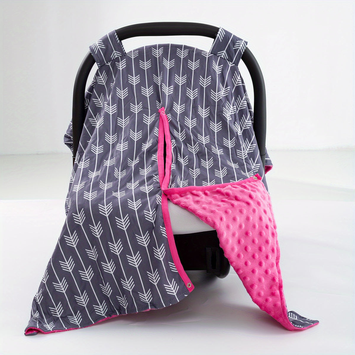 Gray Arrow Print Car Seat Sunshade Cover for Girls