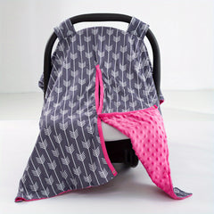 Gray Arrow Print Car Seat Sunshade Cover for Girls
