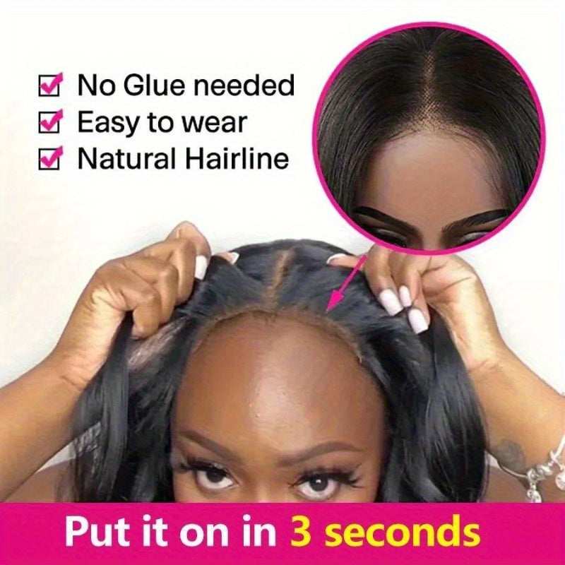 13X4 HD Clear Lace Front Bob Wig Short Straight 100% Human Hair