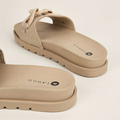 Women's Chain Decor Slide Sandals Soft Sole Summer Shoes
