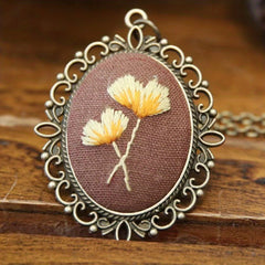 3D Embroidery Necklace Flowers Pattern DIY Cross Stitch Crafts