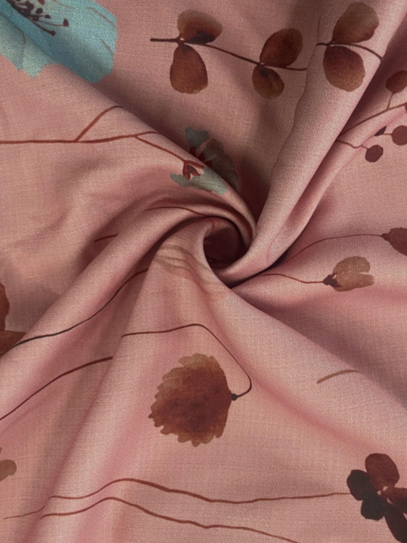  Floral Print Long Sleeve Tunic Shirt