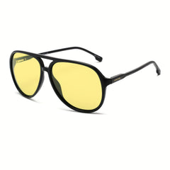 Night Driving Glasses TR90 Aviators Polarized Anti Glare Yellow Glasses