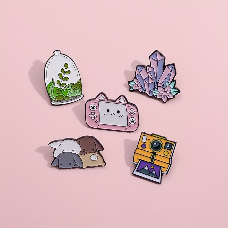 10pcs Random Cartoon Animal Brooches For Men, Accessories for Clothing & Bags