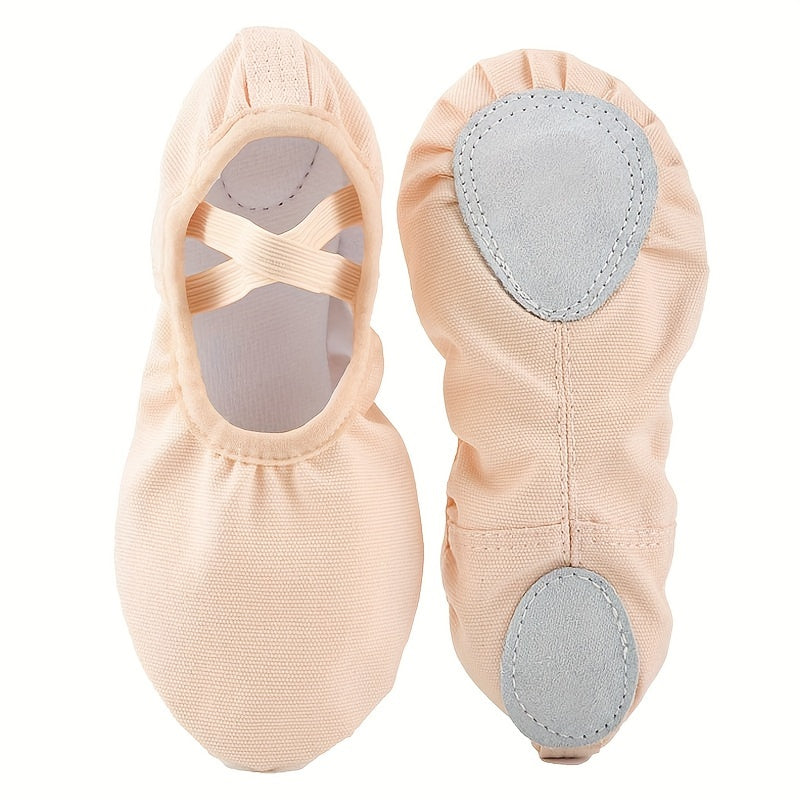 Women's Cross Straps Ballet Dance Shoes Split Sole Lace Ballet Shoes