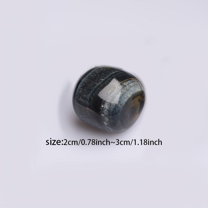 1pc Tiger Polished Rolling Stone Grinding Stone for Aromatherapy Diffuser